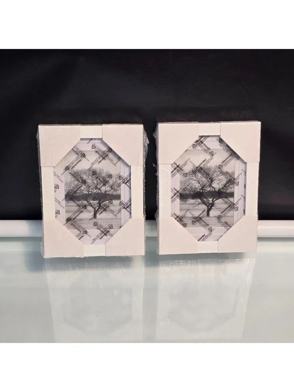 2 Minimalist White Photo Frames 8" x 6" New In Original Packing